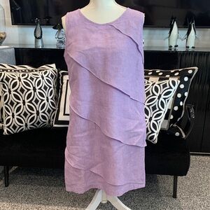 Mario Romano Sleeveless Lavender Layered Shift Dress. Medium
